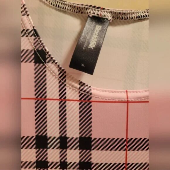 Blackmilk Tartan Sugar Scoop Skater Dress - Limited Style Pink & Black Plaid XL - Picture 6 of 13